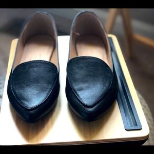 Black Leather Casual flats